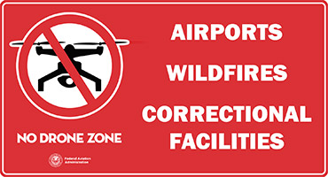 No Drone Zone button